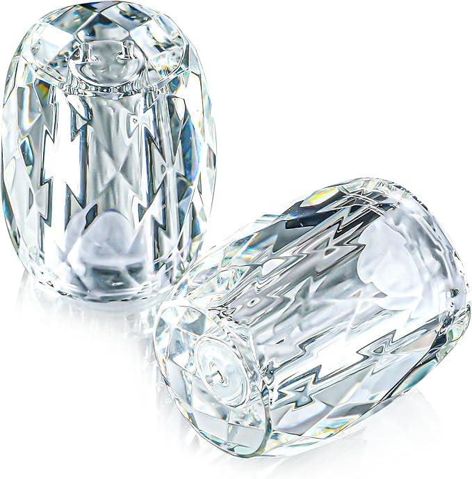 Refillable Crystal Seasoning Bottle Salt and Pepper Shakers Kitchen Decor (Set of 2) Salt Shaker Set