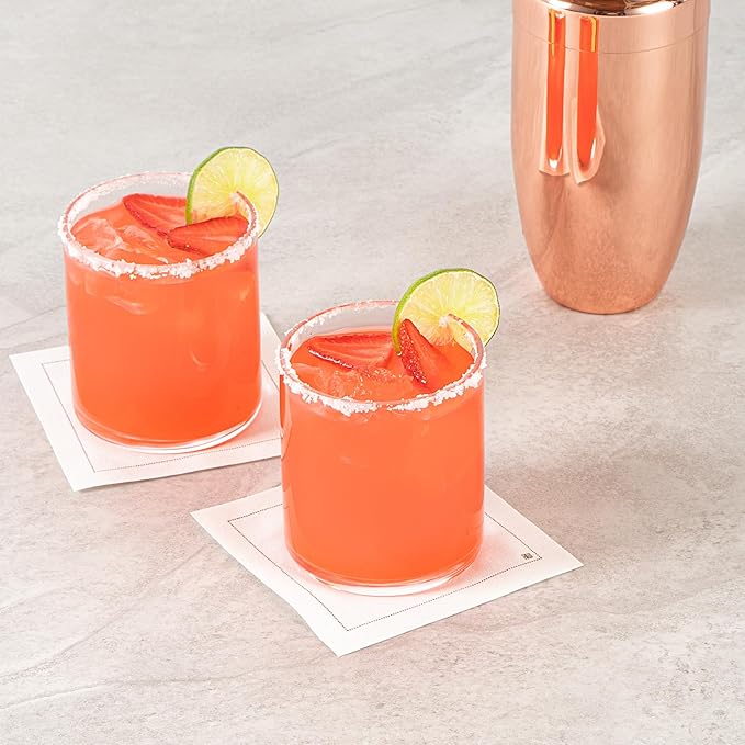 Restaurantware-Vetri 10 Ounce Old Fashioned Glasses, 6 Dishwashable Whiskey Glasses - No-Lead, Durable, Clear Glass Tumblers For Scotch, For Drinking Liquor, Cocktail, Bourbon, Cognac, And More