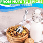 20 Pcs Small Scoops for Canisters – Mini Scoops for Candy, 5.8" Length Stainless Steel Small Food Scoopers for Kitchen, Multipurpose for Cocoa, Coffee, Ice Cream, Parties & Home Use, Easy to Clean