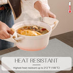 Romanstile Cloth Placemats Set of 8-12 x 18 Inch, Heat Resistant Double Layered Thickened Burlap Place Mats, Washable Linen Farmhouse Table Mats for Kitchen/Dining/Party/Outdoor, Light Grey