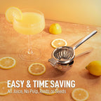 Lemon Squeezer Stainless Steel with Premium Quality Heavy Duty Solid Metal Squeezer Bowl - Large Manual Citrus Press Juicer and Lime Squeezer Stainless Steel - by Zulay Kitchen