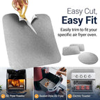 Toaster Oven Liners for Bottom of Oven (4 Pack) Reusable Non-Stick Heat Resistant Toaster Liners, Compatible with Ninja, Cuisinart, Emeril Lagasse & More, Toaster Mat, 12"x12" (Silver)