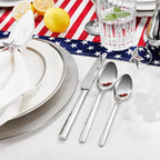 KEAWELL Premium Lucent Silverware Set, 65-Piece Mirror-Polished 18/10 Stainless Steel Flatware, Dishwasher Safe for Refined Dining and Entertaining (65, Silver)