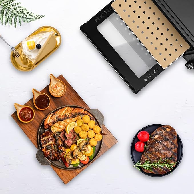 100x Disposable Parchment Paper with 1x Reusable Air Fryer Oven Liner & Mesh Grill Mat for Ninja Foodi SP101 SP201 SP301, 12inch Parchment Paper & Liner for Bottom of Oven & Non-Stick Toaster Oven Mat