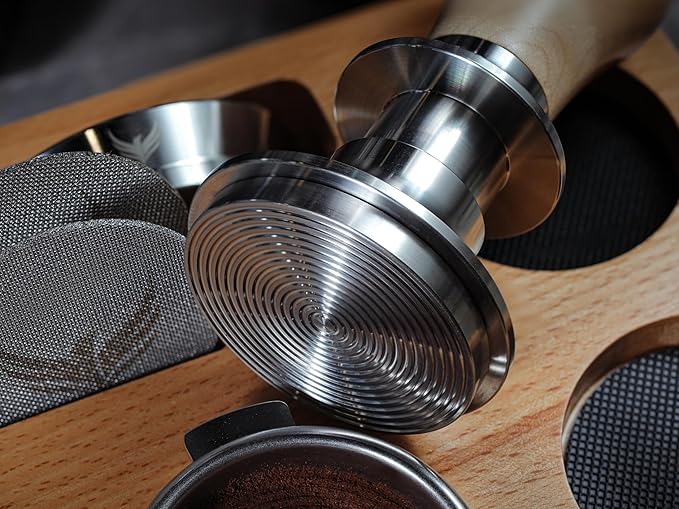 Breville Espresso Machine Accessories Set 54mm Calibrated Tamper, Tamping Station, Bottomless Portafilter, Coffee Distributor and Puck Screen