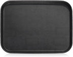 New Star Foodservice 24975 Restaurant Grade Non-Slip Tray, Plastic, Rubber Lined, Rectangular, 12-Inch x 16-Inch, Black