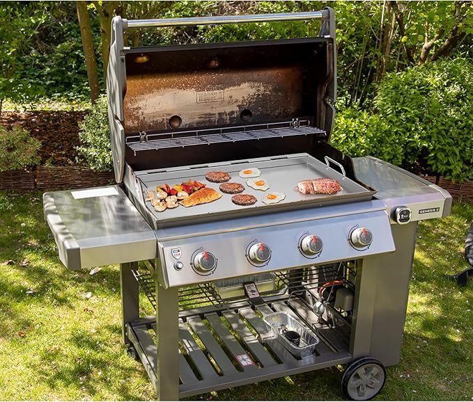 Stanbroil 6789 Full-Size Griddle Insert for Weber Genesis 400 Series Gas Grill, 4-Burner Flat Top Griddle for Weber Genesis I&II 410 415 425s 435 440, Stainless Steel