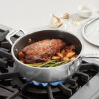 Cuisinart FusionPlus Nonstick Stainless Steel Cookware, 3.5-Quart Sauté Pan with Cover and Helper, PFAS-Free PURELYSEAR Ceramic Non Stick Technology, Scratch Proof, Cool Grip Handles, Dishwasher Safe