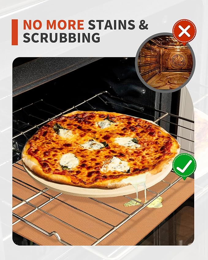 Oven Liners for Bottom of Oven - 2 Pack Large Heavy Duty Oven Mats, 17"x 25" Reusable Matt Liner for Electric, Gas, Toaster Ovens & Grills, BPA & PFOA Free, Kitchen Essentials, Copper