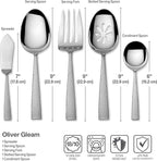Mikasa, Oliver Gleam Flatware Service for 12, 65 Piece Set, 18/10 Stainless Steel, Silverware Set with Serving Utensils