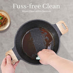 23-Piece Nonstick Pots and Pans Set – Granite Cookware Set, PFOA-Free – Includes Frying Pans, Saucepans, Griddle, Egg Pan – Induction, Gas, Electric Compatible – Black