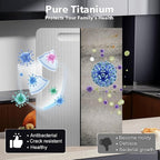 Titanium Cutting Board -100% Pure Titanium Cutting Boards For Kitche,Easy to clean, Double-sided food-grade Cutting Board camping For Meats, Fruits And Vegetables 12 * 8IN