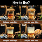 Cocktail Smoker Kit for Drinks with Torch, 22PCS Whiskey Smoker Gift Set, 12 Wood Chip Flavors, Ice Mold, Stone Cubes & Accessories for Home Bar (No Butane)