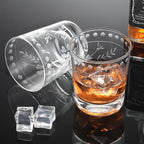 Joeyan Hand Blown Etched Drinking Glasses,Clear Water Glass Cups with Floral Pattern,Aesthetic Tumblers Glassware Set for Beverages Juice Cocktail Whiskey,9 oz,Set of 4,Dishwasher Safe