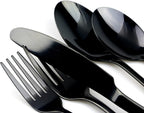 30-Piece 18/0 Stainless Steel Classical Flatware Set, Mirror Polishing Black, Service for 6