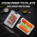 100% Pure Titanium Cutting Board - Double Sided Titanium Cutting Boards For Kitchen - Dishwasher Safe Large Cutting Board for Cutting Meats, Fruits, Vegetables