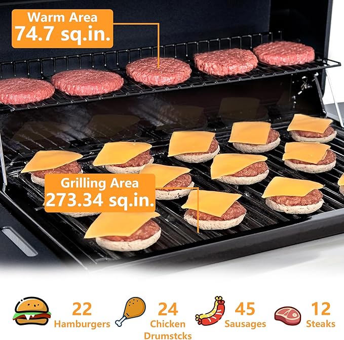 3-Burner Propane Gas BBQ Grill with Plate, 36900 BTU 2 in 1 Propane Griddle Grill Combo with 2 Foldable Side Table for Outdoor Cooking Camping Patio Backyard (3 burner +griddle)