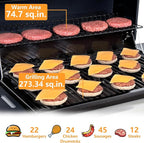 3-Burner Propane Gas BBQ Grill with Plate, 36900 BTU 2 in 1 Propane Griddle Grill Combo with 2 Foldable Side Table for Outdoor Cooking Camping Patio Backyard (3 burner +griddle)