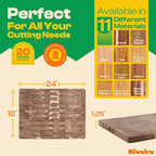 Riveira Acacia Wood Cutting Board – Gourmet Acacia Grandeur: 24 x 18 Wooden Cutting Board – Natural Wooden Cutting Boards For Kitchen Decorative – Innovative Juice Grooves Acacia Wooden Chopping Board