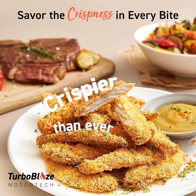COSORI Air Fryer 9-in-1, Compact & Large 6-Qt, Premium Ceramic Coating, 90–450°F Precise Heat for Even Results, Up to 95% Less Oil*, Roast, Bake, Dry, Reheat, Frozen, Broil, Proof, 120V, TurboBlaze
