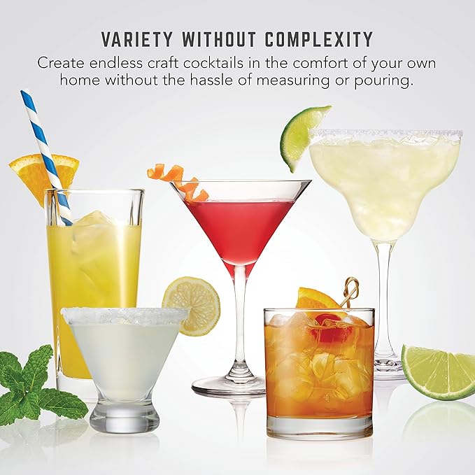 Bartesian Duet Cocktail Machine and Margarita Maker - Compact Home Bartender Mixologist Drink Mixer with 2 Glass Spirit Bottles - Automatic Machine Creates Premium Cocktails and Mocktails in Seconds