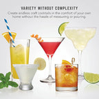 Bartesian Duet Cocktail Machine and Margarita Maker - Compact Home Bartender Mixologist Drink Mixer with 2 Glass Spirit Bottles - Automatic Machine Creates Premium Cocktails and Mocktails in Seconds