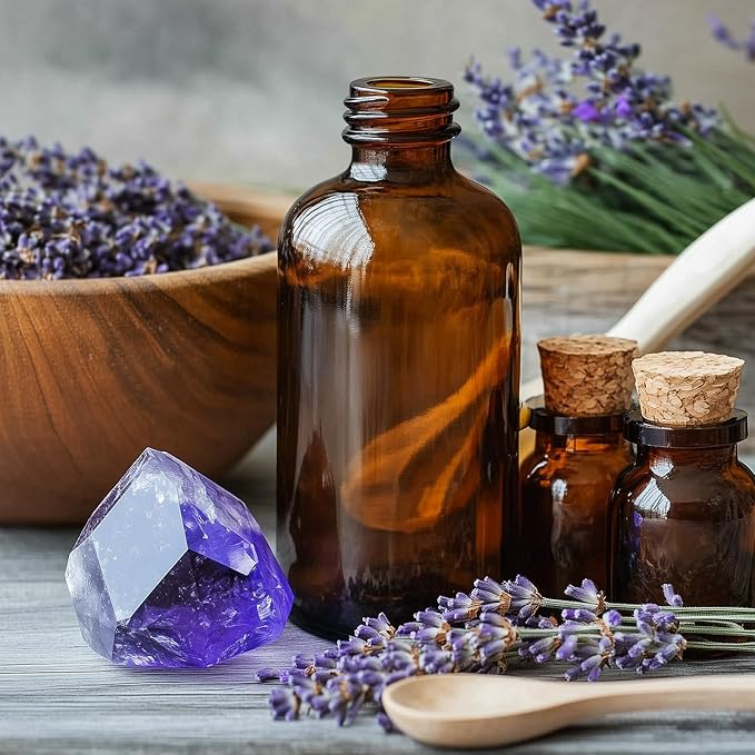 24 Pack 8oz Amber Glass Boston Round Bottles with Phenolic Polycone Caps – Airtight, Leak-Proof Brown Glass Containers for Kombucha Brewing, Storing Condiments, Essential Oils, and Homemade Solutions