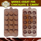 Rose Flower Shaped Silicone Chocolate Molds，BPA Free & Non-stick Silicone Tray for Hard Candy Caramels Jello Gummy Truffles Ice Cubes Soap - 4 Pack