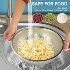 3PCS Colander for Kitchen, 3QT & 4QT & 5QT, Stainless Steel Colander Strainer with Handle for Fruits Vegetables Cooking Food, Dishwasher Safe