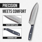 Titanium Cutting Boards and Stainless Steel Knifes for Kitchen, Upgrade Double Sided Food-Grade Titanium Board and Knife set for Meats, Fruits, & Vegetables.