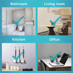 15 Small Hooks+30 Removable Strips, Clear Wire Hanger Hooks, Damage-Free Utility Hooks, Heavy Duty with Adhesive Strips, No Tools Wall Hook for Hanging, Value Pack