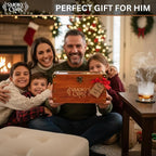 Old Fashioned Smoker Kit - Whiskey Smoker Kit with Smoking Gun, Cocktail Smoke Box, Food Tray and Wood Chips (Apple & Cherry) - Bourbon Gifts for Men