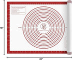 Silicone Baking Mat,Non Stick Pastry Dough Mat for Rolling, Macarons Baking Mat, Pie Crust Bread Pizza Mat, Counter Mat