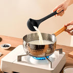 Silicone Kitchen Cooking Utensils Set: MOACC Heat Resistant 13inch Long Kitchen Gadgets, BPA Free Non Stick Rubber Cook Accessories For Food Prep, Frying, Serving, Basting (Black)