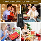 3-in-1 Electric Wine Aerator & Decanter Set with Stand Base - Automatic Pump Dispenser, Retractable Tube, and Built-in Pourer, Ideal Gift for Wine Lovers