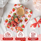 3Pcs Strawberry Serving Trays Red Pink Berry Flower Platter Cute Fruit Serving Dishes for Birthday Baby Shower Party Sharing Snacks Fruit Dessert Candy