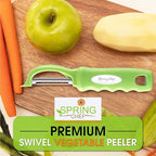 Spring Chef Premium Swivel Vegetable Peeler, Soft Grip Handle and Ultra Sharp Stainless Steel Blades - Perfect Kitchen Peeler For Veggie, Fruit, Potato, Carrot, Apple - Green