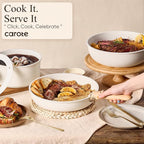 CAROTE 19pcs Pots and Pans Non Stick, Cookware Sets Detachable Handle, Induction Kitchen Pots and Pans,NonStick Cooking Set, Oven/Dishwasher/Fridge Safe, Space Saving