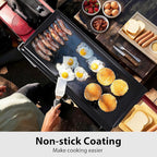 Utheer 32" x 14" Ceramic Nonstick Cast Iron Griddle for Camp Chef 2 Burner Stove, Fits SG60 EX60 DB60 YK60, Oven-Safe Up to 500°F, Rust-Resistant Flat Top Camp Chef Accessory, Easy to Clean