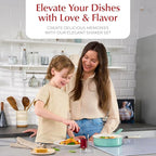 Signature Red Burgundy Salt and Pepper Shakers with Holder - Elegant Stainless Steel Salt Shaker and Pepper Shaker Set with Acrylic Holder for Kitchen Counter or Restaurant Table (2-Piece Set)