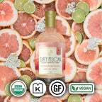 Dirty Pelican Cocktail Mixers - Elderflower Paloma - Skinny & Organic Drink Mixes for Cocktails - Low Calorie Mocktails - Low Sugar - Vegan - Gluten Free - No Preservatives - 750ml (1 Bottle)