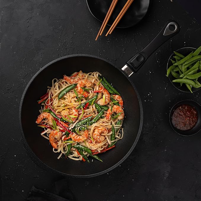 AMT Gastroguss The World´S [...] Extra Large Wok Non-Induction, Diameter 32 cm, Height 10 cm, cast Aluminium, Lotan® Non-Stick Coating, AMZN-1032S-US