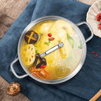 Homikit Large Stock Pot 14 Quart, Stainless Steel Chicken Soup Pot with Lid for Canning Steaming Stewing, Tri-ply Heavy Bottom Cooking Boiling Pasta Induction Stockpot, Dishwasher Safe