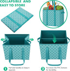 WISELIFE Reusable Grocery Bags [2 Pack],Large Grocery Tote Bag Water Resistant Shopping Bags Foldable Grocery Bag for Clothes,Shoes and Picnic,Green
