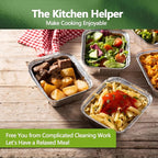 Thickened 30 Pack Heavy Duty Aluminum Foil Pans, 9x13 Disposable Aluminum Tin Foil Pans for Baking Roasting & Chafing, Half Size Steam Table Deep Pans, Extra Cake & Oven Pan