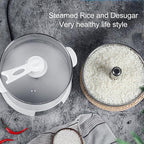 Low Sugar Carbrice Cooker with 4L large capacity,110V Electric Rice Cooker with Fast heating speed, Rice Maker 24H Delay Start & Keep Warm for Rice