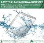 Baking Sheets Set of 2, HKJ Chef Cookie Sheets 2 Pieces & Stainless Steel Baking Pans & Toaster Oven Tray Pans, Rectangle Size 12.5Lx10Wx1H inch & Non Toxic & Healthy & Easy Clean