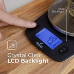 Fradel 0.1g Digital Kitchen Food Scale in Grams & Ounces - 11lb, for Cooking, Baking, Weight Loss - Round