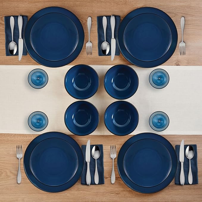 Pfaltzgraff Lucy 12 Piece Dinnerware Plate and Bowl Set, Service for 4