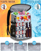 Cooler Backpack Insulated Leakproof Waterproof Backpack Cooler Bag 30/45 Cans, Large Capacity Lightweight Travel Camping Beach Backpack Cooler Ice Chest for Men and Women